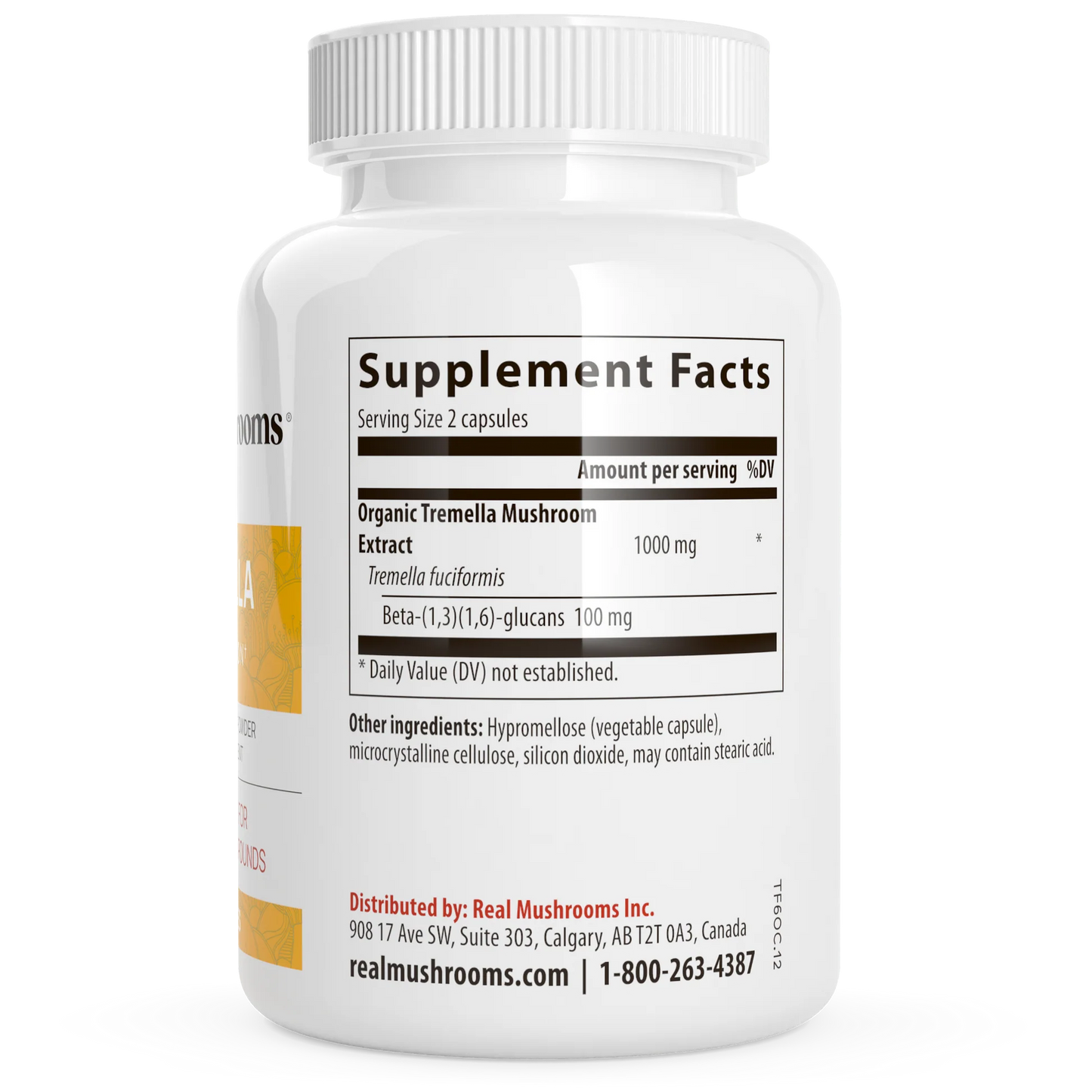 Real Mushrooms --- Organic Tremella Extract Capsules