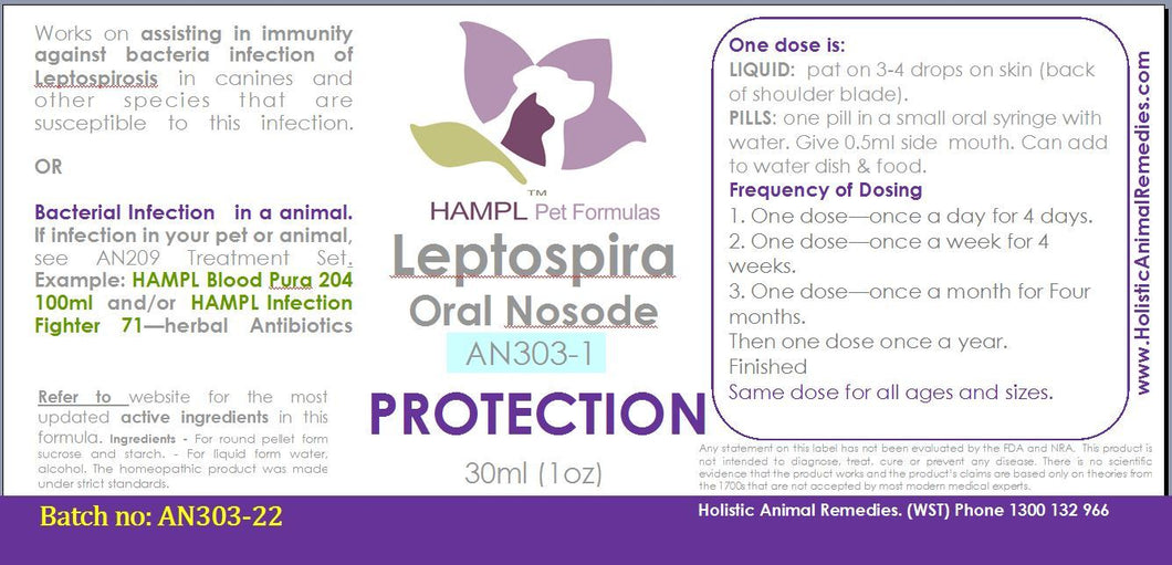 HAMPL Homeopathic Leptospirosis Oral Nosode 30ml